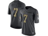 Nike Patriots #7 Jacoby Brissett Black Men Stitched NFL Limited 2016 Salute To Service Jersey