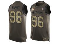 Nike Pernell McPhee Green Men's Jersey - NFL Washington Redskins #96 Salute to Service Tank Top