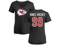 Nike Rakeem Nunez-Roches Black Name & Number Logo Slim Fit Women's - NFL Kansas City Chiefs #99 T-Shirt