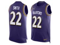 Nike Ravens #22 Jimmy Smith Purple Team Color Men Stitched NFL Tank Top