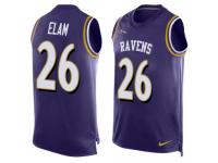 Nike Ravens #26 Matt Elam Purple Team Color Men Stitched NFL Tank Top