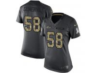 Nike Ravens #58 Elvis Dumervil Black Women Stitched NFL Limited 2016 Salute to Service Jersey