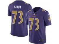 Nike Ravens #73 Marshal Yanda Purple Men Stitched NFL Limited Rush Jersey