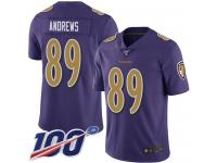 Nike Ravens #89 Mark Andrews Purple Men's Stitched NFL Limited Rush 100th Season Jersey