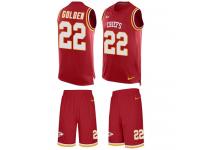 Nike Robert Golden Red Men's Jersey - NFL Kansas City Chiefs #22 Tank Top Suit
