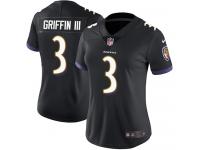 Nike Robert Griffin III Limited Black Alternate Women's Jersey - NFL Baltimore Ravens #3 Vapor Untouchable