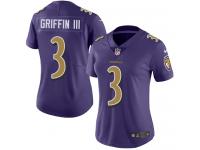 Nike Robert Griffin III Limited Purple Women's Jersey - NFL Baltimore Ravens #3 Rush Vapor Untouchable