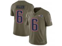 Nike Ryan Allen Limited Olive Men's Jersey - NFL New England Patriots #6 2017 Salute to Service