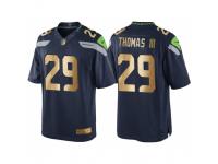 Nike Seattle Seahawks 29 Earl Thomas III 2016 Christmas Navy Golden Men NFL Game Special Edition Jersey