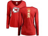 Nike Spencer Ware Red Backer Slim Fit Women's - NFL Kansas City Chiefs #32 Long Sleeve T-Shirt