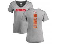 Nike Stefan Charles Ash Backer V-Neck Women's - NFL Kansas City Chiefs #90 T-Shirt