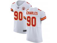 Nike Stefan Charles Elite White Road Men's Jersey - NFL Kansas City Chiefs #90 Vapor Untouchable