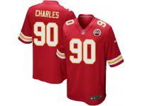 Nike Stefan Charles Game Red Home Youth Jersey - NFL Kansas City Chiefs #90