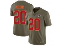 Nike Steven Nelson Limited Olive Youth Jersey - NFL Kansas City Chiefs #20 2017 Salute to Service