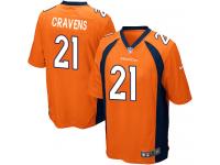Nike Su'a Cravens Game Orange Home Men's Jersey - NFL Denver Broncos #21