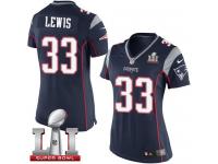 Nike Super Bowl LI 51 Women's Dion Lewis Elite Navy Blue Home Jersey - New England Patriots NFL