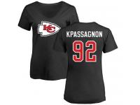 Nike Tanoh Kpassagnon Black Name & Number Logo Slim Fit Women's - NFL Kansas City Chiefs #92 T-Shirt