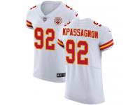 Nike Tanoh Kpassagnon Elite White Road Men's Jersey - NFL Kansas City Chiefs #92 Vapor Untouchable