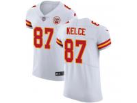 Nike Travis Kelce Elite White Road Men's Jersey - NFL Kansas City Chiefs #87 Vapor Untouchable
