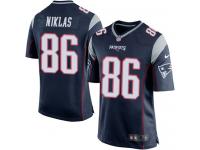 Nike Troy Niklas Game Navy Blue Home Men's Jersey - NFL New England Patriots #86