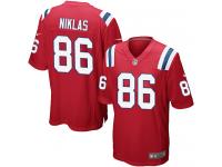Nike Troy Niklas Game Red Alternate Men's Jersey - NFL New England Patriots #86