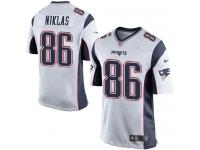 Nike Troy Niklas Game White Road Men's Jersey - NFL New England Patriots #86