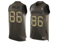 Nike Troy Niklas Green Men's Jer44sey - NFL New England Patriots #86 Salute to Service Tank Top