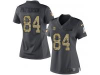 Nike Vikings #84 Cordarrelle Patterson Black Women Stitched NFL Limited 2016 Salute To Service Jersey