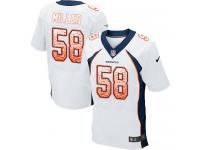 Nike Von Miller Elite White Road Men's Jersey - NFL Denver Broncos #58 Drift Fashion