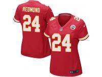 Nike Will Redmond Game Red Home Women's Jersey - NFL Kansas City Chiefs #24