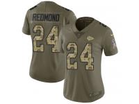 Nike Will Redmond Limited Olive Camo Women's Jersey - NFL Kansas City Chiefs #24 2017 Salute to Service