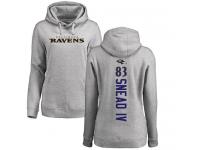 Nike Willie Snead IV Ash Backer Women's - NFL Baltimore Ravens #83 Pullover Hoodie