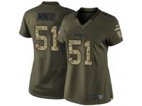 Nike Women's Barkevious Mingo Limited Green Jersey - New England Patriots NFL #51 Salute to