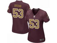 Nike Zach Brown Game Burgundy Red Alternate Women's Jersey - NFL Washington Redskins #53 80th Anniversary