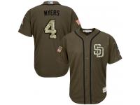 Padres #4 Wil Myers Green Salute to Service Stitched Baseball Jersey