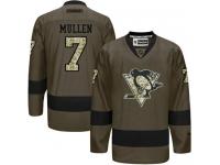 Penguins #7 Joe Mullen Green Salute to Service Stitched NHL Jersey