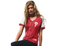 Philadelphia Phillies Majestic Women's Fashion Replica Jersey - Red