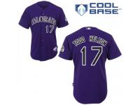Purple Todd Helton Men #17 Majestic MLB Colorado Rockies Cool Base Alternate Jersey