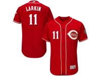 Red Barry Larkin Men #11 Majestic MLB Cincinnati Reds Flexbase Collection Jersey
