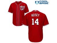 Red Chris Heisey Men #14 Majestic MLB Washington Nationals Cool Base Alternate Jersey