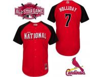 Red Matt Holliday Men #7 Majestic MLB St. Louis Cardinals 2015 All-Star National League BP Jersey