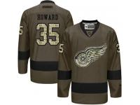 Red Wings #35 Jimmy Howard Green Salute to Service Stitched NHL Jersey