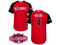 Red Yadier Molina Men #4 Majestic MLB St. Louis Cardinals 2015 All-Star National League BP Jersey