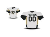 Reebok Pittsburgh Penguins Youth Replica Away Custom Jersey - White
