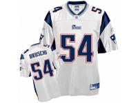 Reebok Tedy Bruschi Authentic White Road Men's Jersey - NFL New England Patriots #54 Throwback