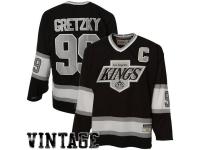 Reebok Wayne Gretzky Los Angeles Kings Heroes Of Hockey Throwback Jersey-Black