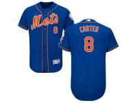 Royal Blue Gary Carter Men #8 Majestic MLB New York Mets Flexbase Collection Jersey