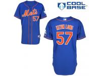 Royal Blue Kevin Long Men #57 Majestic MLB New York Mets Cool Base Alternate Home Jersey