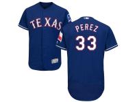 Royal Blue Martin Perez Men #33 Majestic MLB Texas Rangers Flexbase Collection Jersey