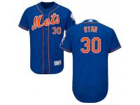 Royal Blue Nolan Ryan Men #30 Majestic MLB New York Mets Flexbase Collection Jersey